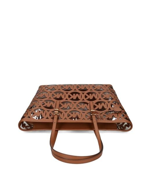 MICHAEL Michael Kors Brown Logo-Cutout Tote Bag
