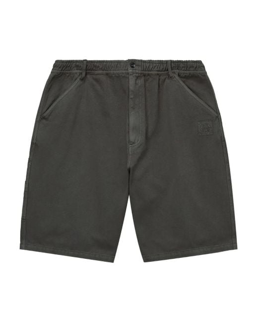 Alpha Industries Gray Patch-Pocket Utility Shorts for men