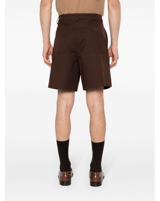 Valentino Garavani Brown Pressed-crease Shorts for men