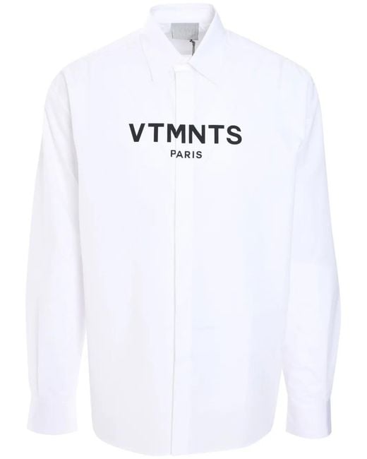 VTMNTS White Logo-Print Shirt for men