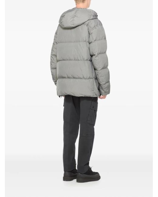 Plumífero con distintivo Compass Stone Island de hombre de color Gray
