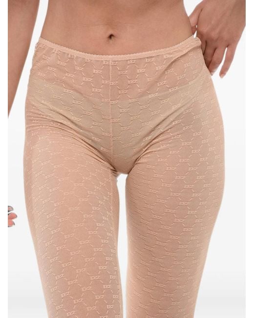 DSquared² Panty Met Monogram-Print in het Natural