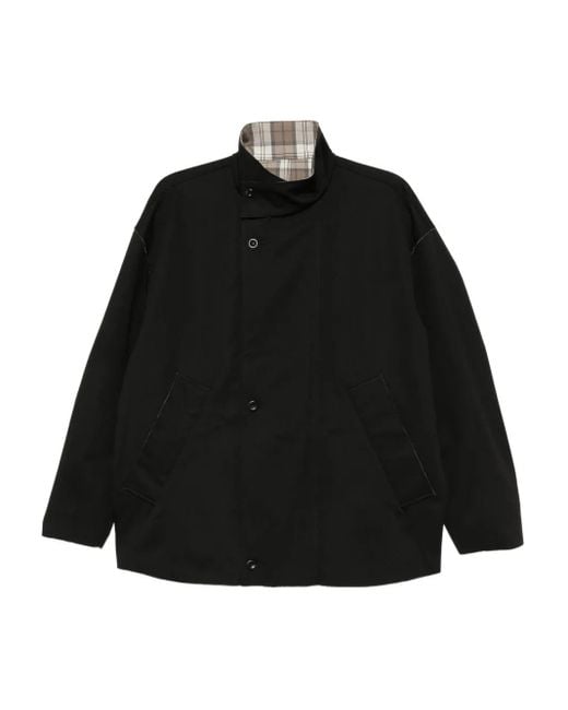 Giacca Con Design A Inserti E Cappuccio di CROQUIS in Black da Uomo