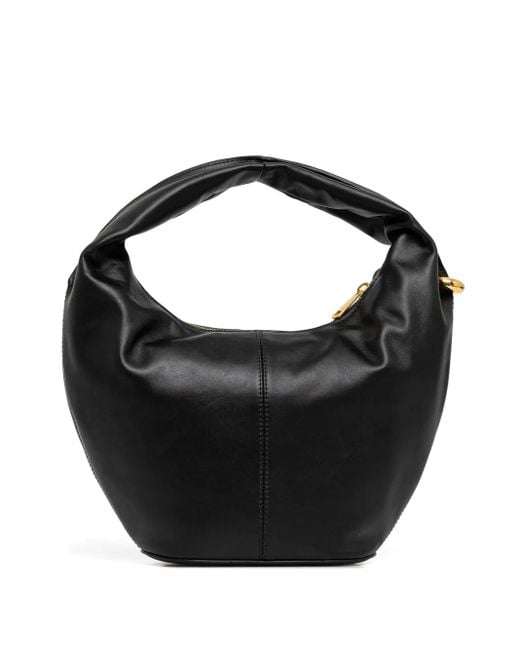 Furla Black Twisted-Handle Leather Tote Bag