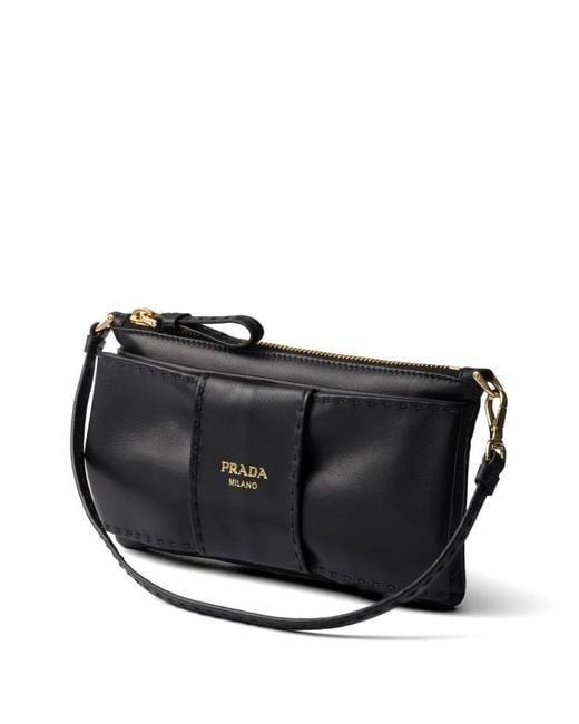 Prada ナッパレザー ポーチ ブラック | Lyst