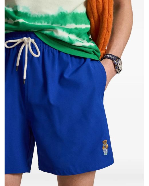 Polo Ralph Lauren Blue Polo Bear Swim Shorts for men