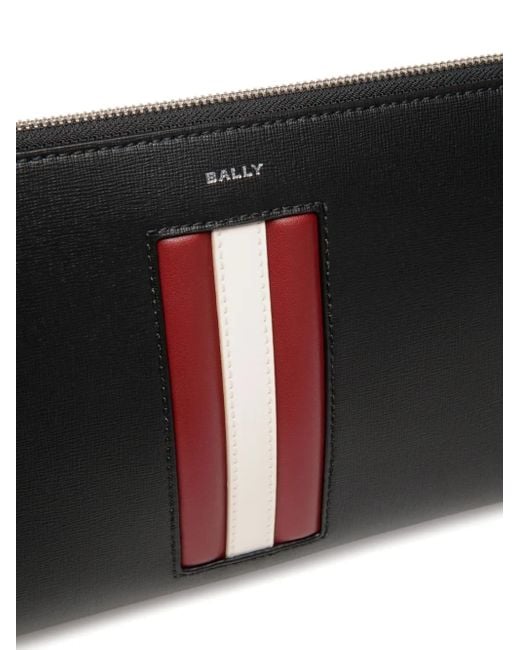 Bally Black Panel-Detail Leather Clutch Bag for men