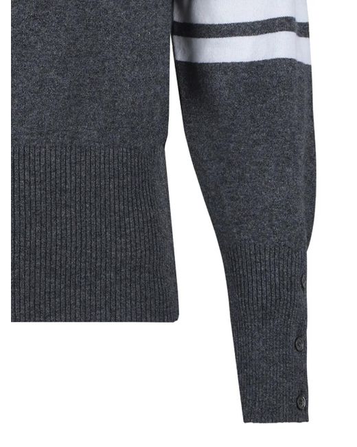 Thom Browne Black 4-Bar Sweater for men