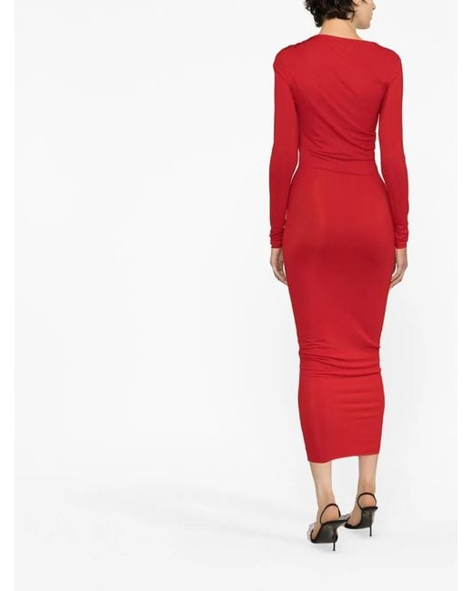 Alexandre Vauthier Red Long Dress