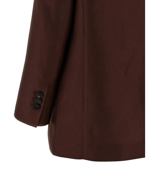 Alberto Biani Brown America Buttoned Blazer