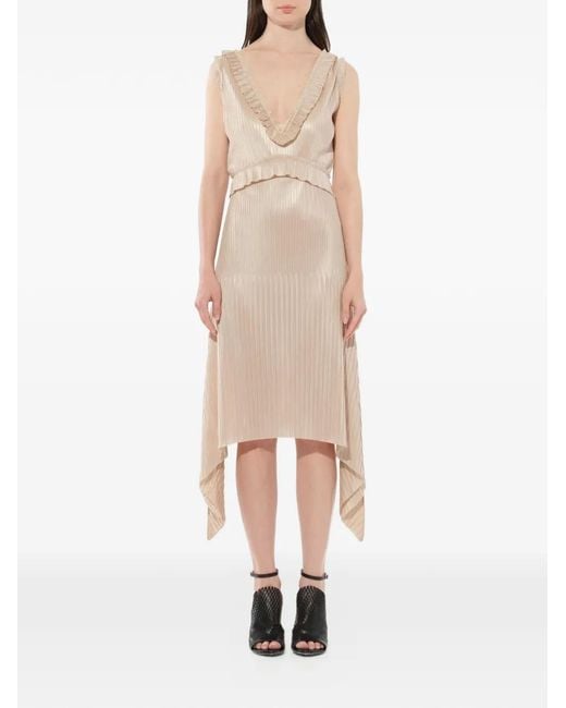 Givenchy Pink Technical Pleated Midi Dress