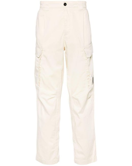 Pantalon cargo en coton stretch à coupe fuselée C P Company pour homme en coloris White