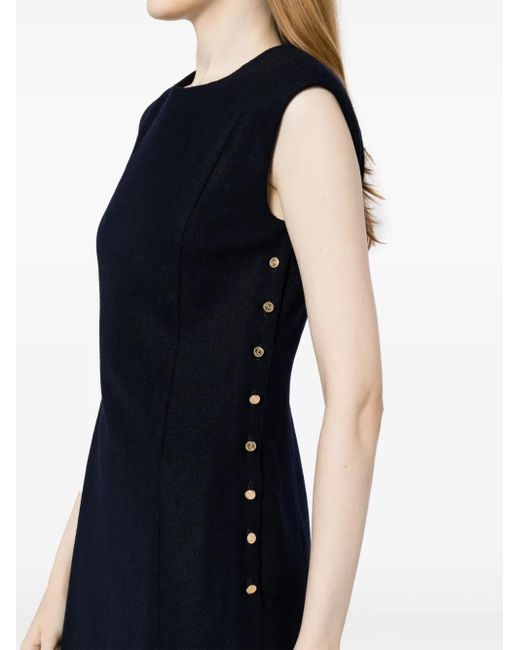 Thom Browne Blue Wool Midi Dress