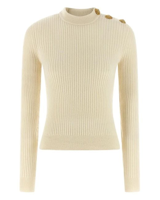 Balmain コインボタン セーター Natural