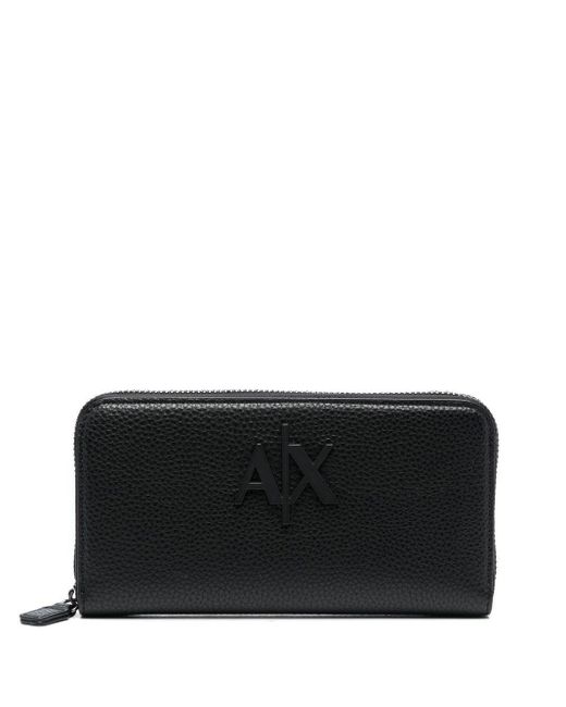 Armani Exchange Logoplaque Fauxleather Purse in Black Lyst