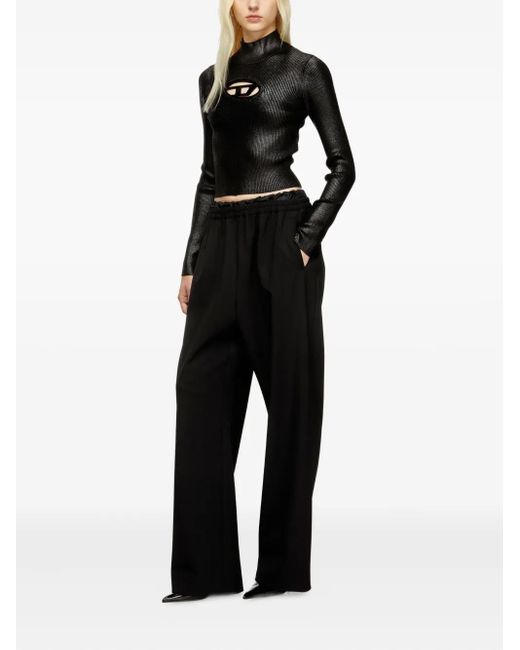 DIESEL Black P-Yrite-R2 Elastic-Waist Trousers
