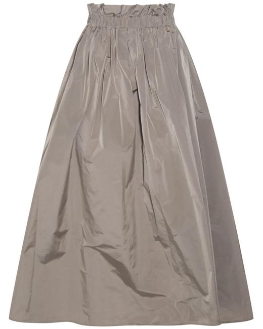 Herno Brown Midi Long Round Skirt