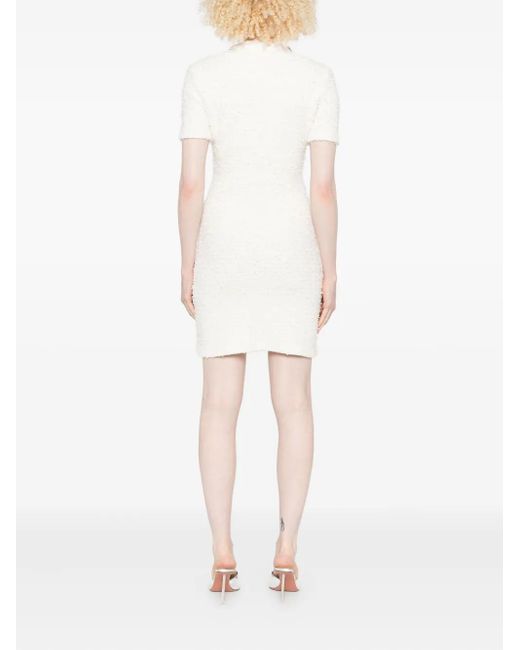 Self-Portrait White Crystal Embellished Dress