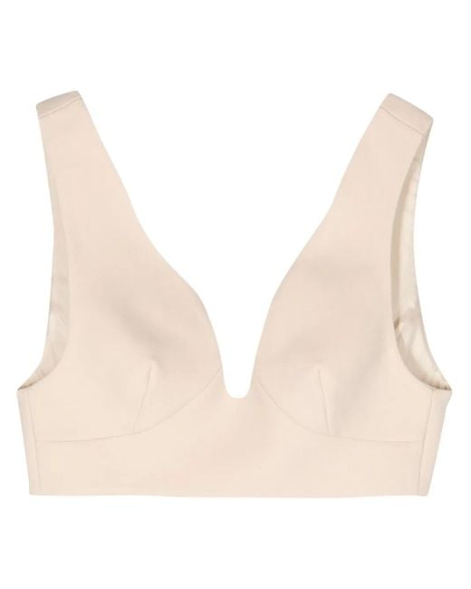 Jil Sander Natural Virgin-Wool Brallete Top