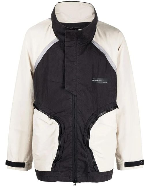 ISO.POETISM Black Two-Tone Padded Coat for men