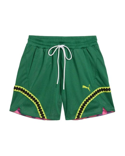 PUMA Green X Teenage Mutant Ninja Turtles Elasticated-Waistband Shorts for men