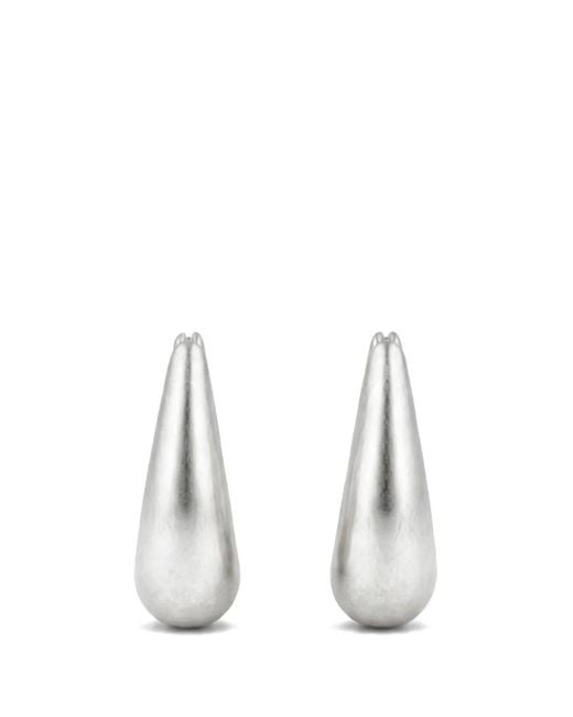 Yoj White Molten Maxi Earrings