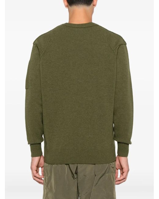 C P Company Pullover Mit Linsen-Detail in Green für Herren