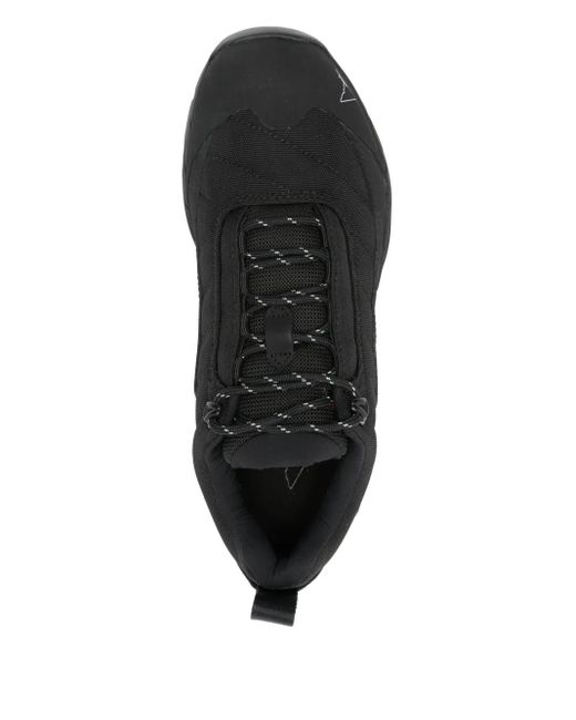 Roa Black Quilted Lace-Up Sneakers