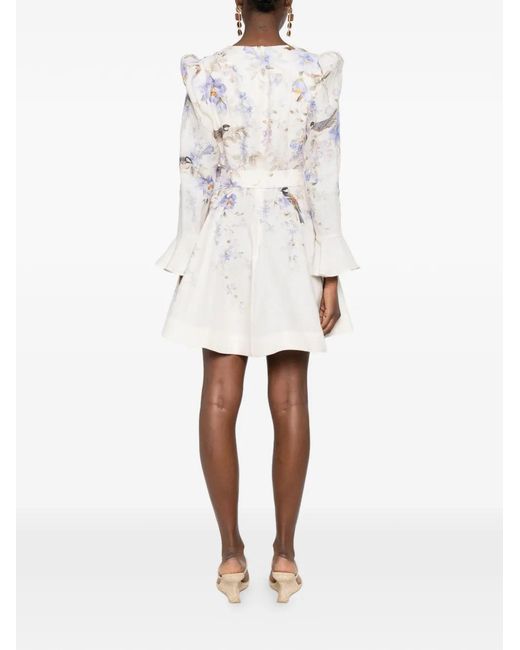 Zimmermann White Luna Mini Dress