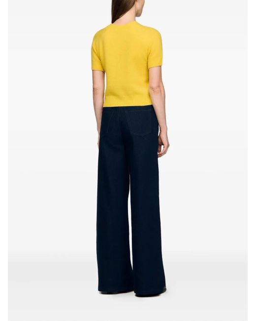 Sandro ポケット ショートスリーブトップ Yellow
