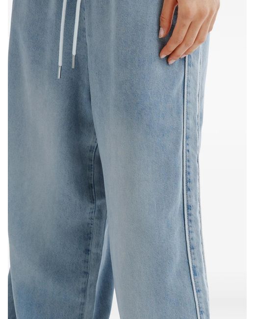 B+ AB Blue Drawstring Side-Stripe Jeans