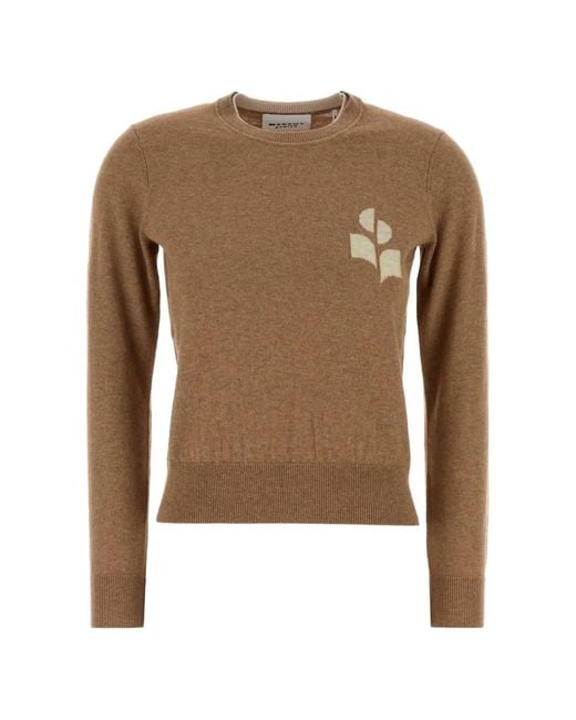 Isabel Marant Brown Graphic-Detail Sweater