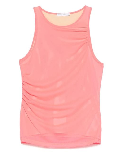 Patrizia Pepe Pink Mesh Tank Top