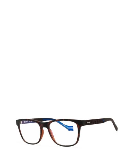 Zeiss Black Rectangle-Frame Glasses for men