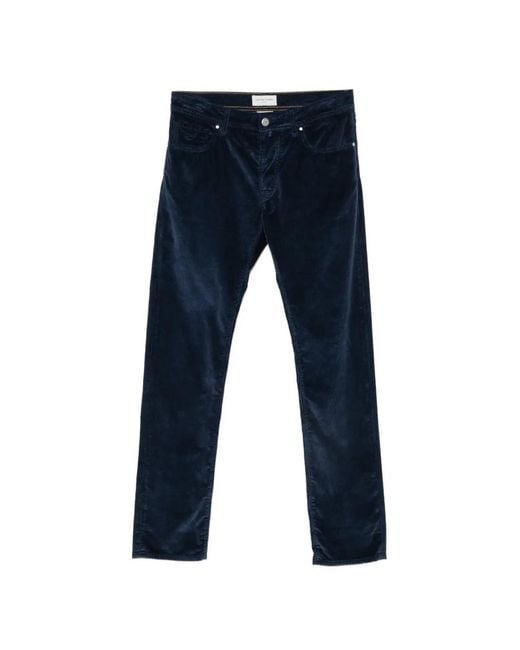Jacob Cohen Blue Corduroy Jeans for men