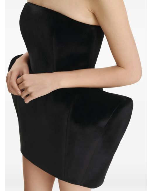 Vestiaire d'un Oiseau Libre Black Sculpted Velvet Dress