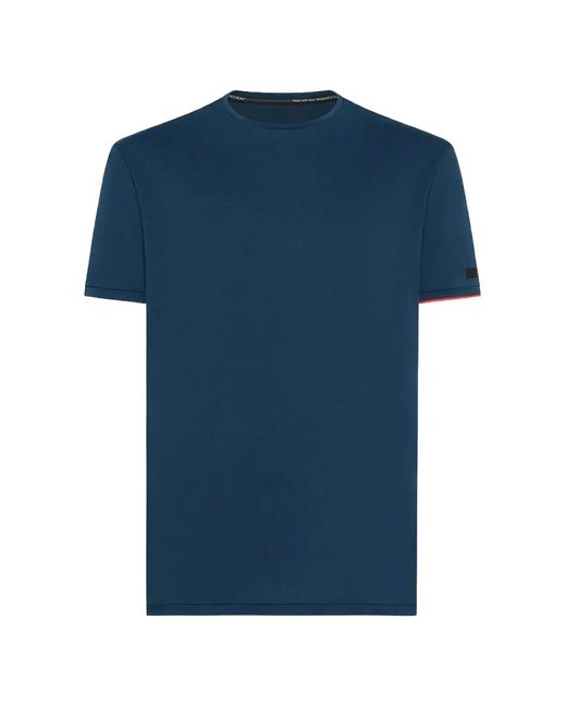 Rrd Blue Logo-Patch Contrast-Trim T-Shirt for men
