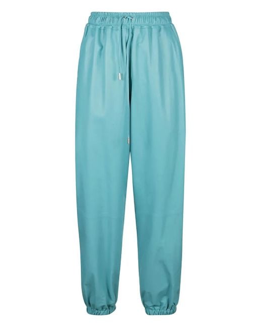 Desa Nineteenseventytwo Blue Leather Trousers