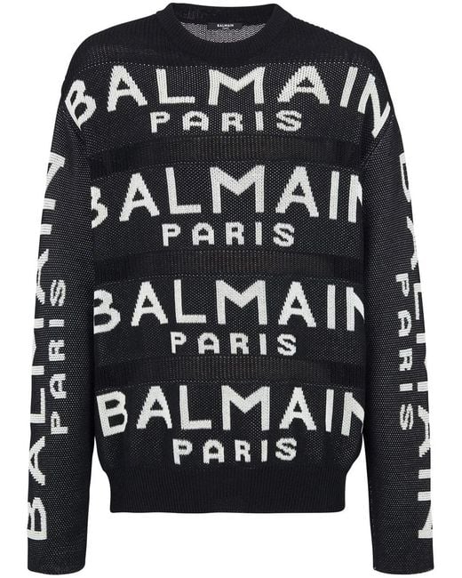 Balmain Relaxed Fit Jersey in Black für Herren