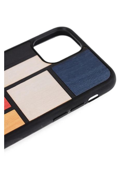 Wood'd Blue Geometric-Pattern Tableau Iphone 11 Pro Case