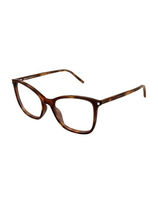 Saint Laurent Brown Geometric Glasses