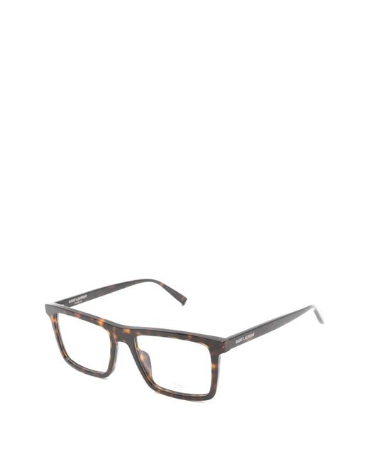 Saint Laurent Brown Sl906 Rectangle-Frame Glasses