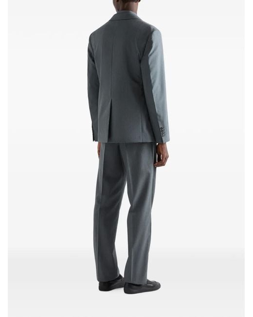 Prada Gray Wool Pants for men