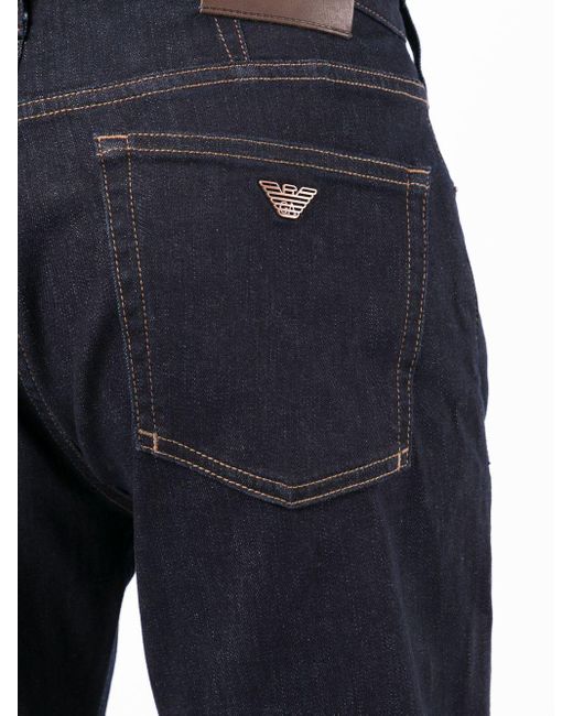 Emporio Armani Blue Straight-leg Jeans for men
