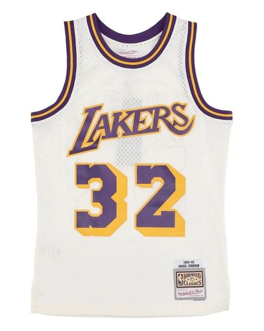 Mitchell & Ness Gray Lakers 1984 "Magic Johnson" Tank Top for men