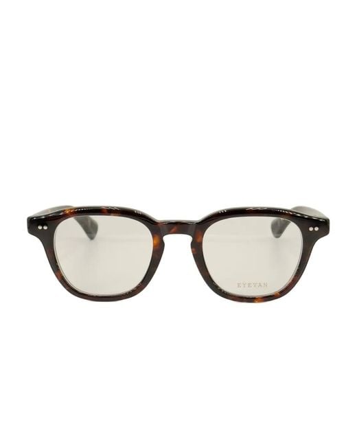 Eyevan 7285 Brown Geometric-Frame Sunglasses