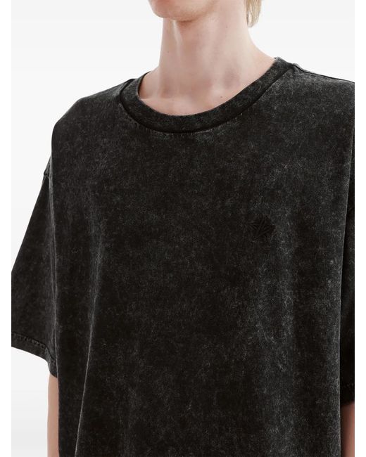 FIVE CM Black T-Shirt À Étoile Appliquée for men