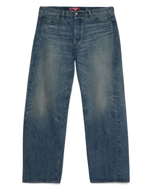 Jeans Con Applicazione Logo di Junya Watanabe in Blue da Uomo