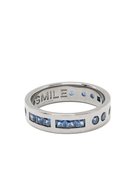 Apm Monaco White Smile Morse Code Ring