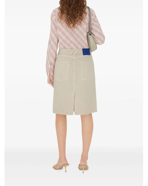 Burberry Natural Denim Skirt
